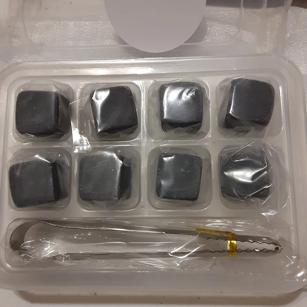Whiskey Stones & Tongs Set